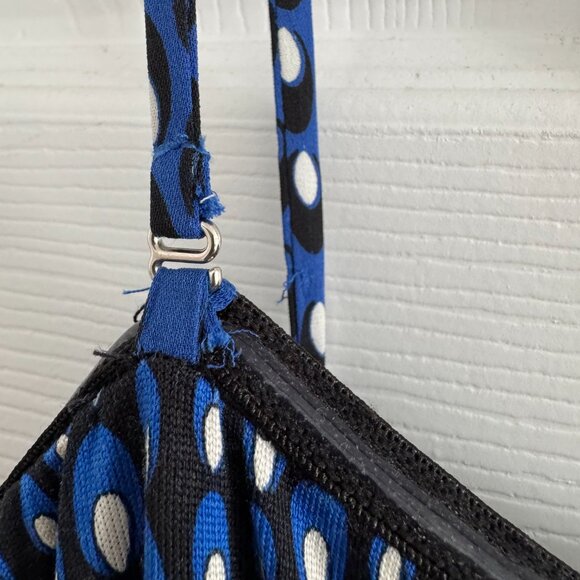 Diane Von Furstenberg "Ivena" Printed Blue Silk Romper, size 10 (fits 8/10) - Picture 4 of 11